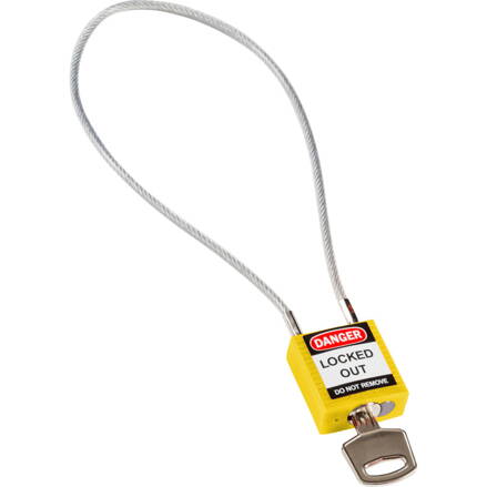 Compact Cable Padlock Yellow 40cm KD