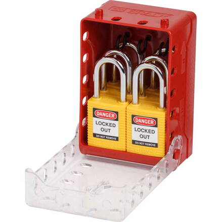 Compact Lock Box+6 Ylw Keyed-Diff Locks