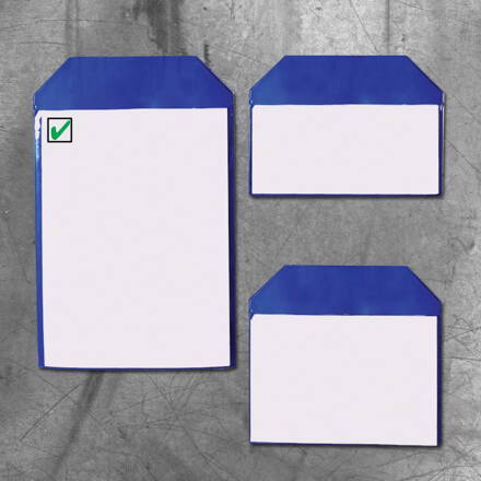 SML POUCHES W/MAG. STRIP BLU 305X225MM