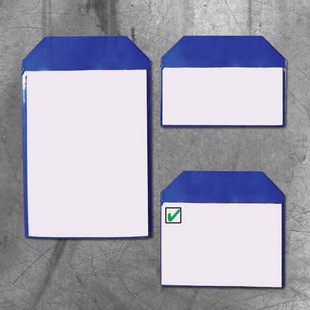 SML POUCHES W/MAG. STRIP BLU 157X220MM