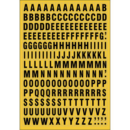 MAGNETIC LETTERS YELLOW 18/23MM