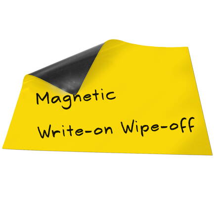 MAGNETIC WRITE ON/WIPE OFF A4 SHEET YL
