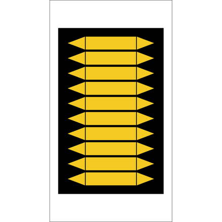 BLANKPIPEMARKERSYELLOW75X16MM10/CARD