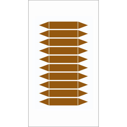 BLANKPIPEMARKERSBROWN75X16MM10