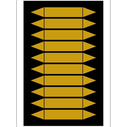 BLANKPIPEMARKERSFRYELLOW75X16MM10