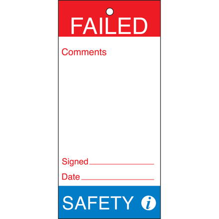 TAG-E- FAILED SAFETY 160X75MM-B851