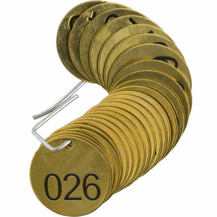 STAMPED BRASS VALVE TAG BVT 26-50