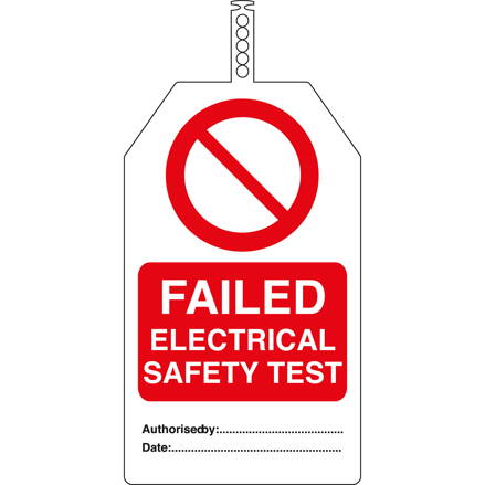 TAG-E-FAILED ELECTRICAL.. 145X85MM PVC