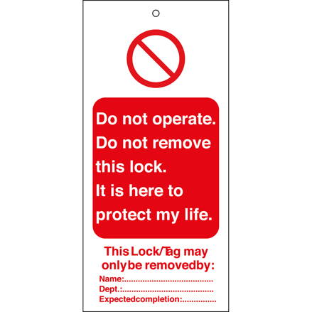 TAG-E DO NOT OPERATE.-75X160MM
