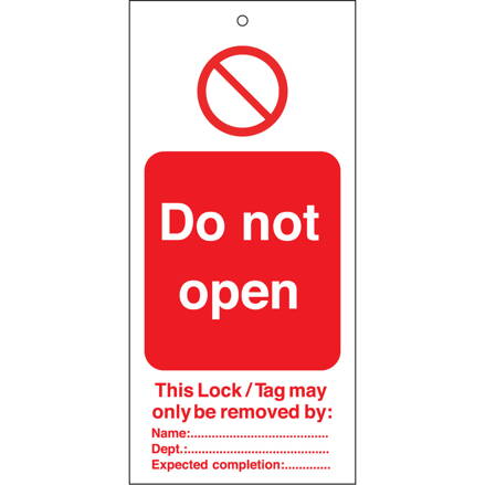 DO NOT OPEN 75X160MM TAGS