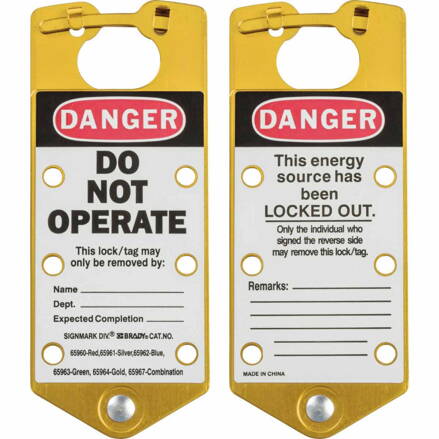 GOLD LABELLED LOCKOUT HASP ALUMINIUM