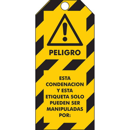 TAG-ESP DANGER, THIS LOCK.-50X110MM