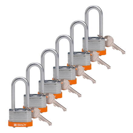 STEEL PADLOCK 51MM SHA KD ORANGE/6