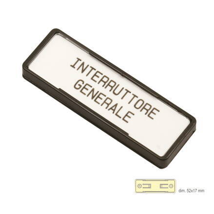 TAG HOLDER 17X52 ADHESIVE