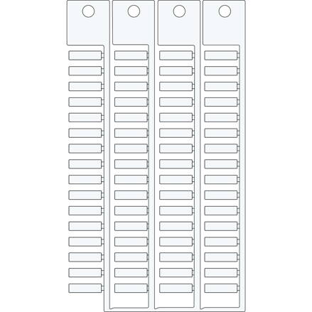 TAG -4X15 -4 STICKS WHITE