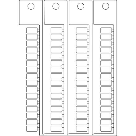 TERMINAL BLOCK TAGS .5X10 LEGR.SIEMENS