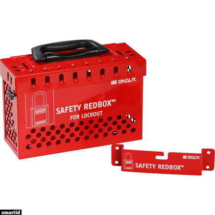 WALL-MOUNTABLE LOCKBOX W/ QUICK REL. RED