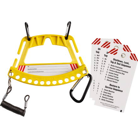 SAFETY LOCK & TAG CARRIER - YELLOW