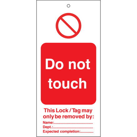 TAG-E-DO NOT TOUCH-50X110MM