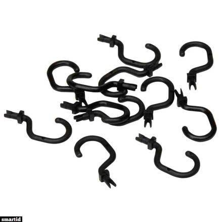 HOOKS FOR PLASTIC LOCK BOXES, 12/PACK