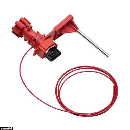 SMALL UNIV VALVE LOCKOUT W/ARM & 8 CABL