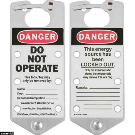 SILVER LABELLED LOCKOUT HASP ALUMINIUM