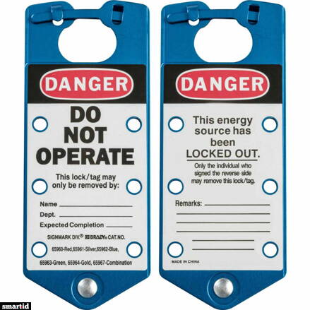 BLUE LABELLED LOCKOUT HASP ALUMINIUM