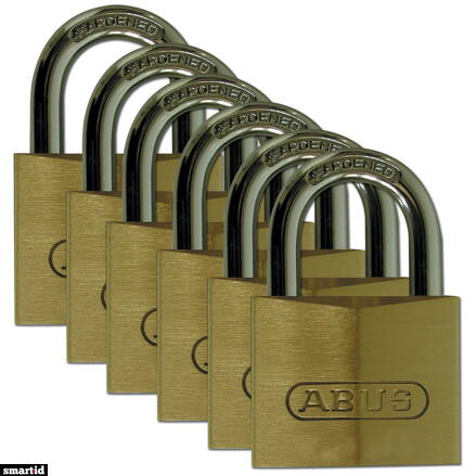 BRASS PADLOCK 50 MM HARD ST SHACK 6/PAC