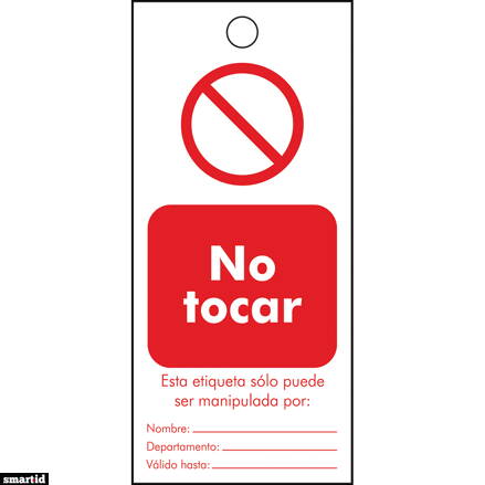 TAG- ESP - NO TOCAR - 4E-75X160MM