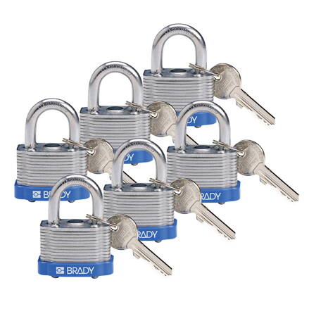 STEEL PADLOCK 20MM SHA KD BLUE/6