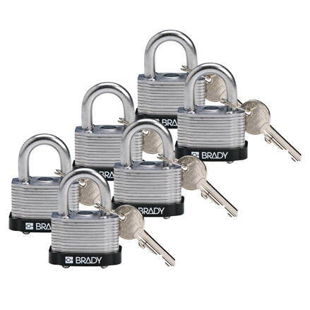 STEEL PADLOCK 20MM SHA KD BLACK/6