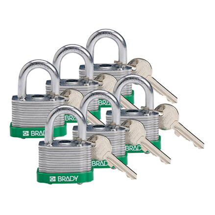 STEEL PADLOCK 20MM SHA KD GREEN/6