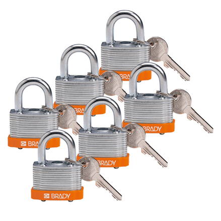 STEEL PADLOCK 20MM SHA KD ORANGE/6
