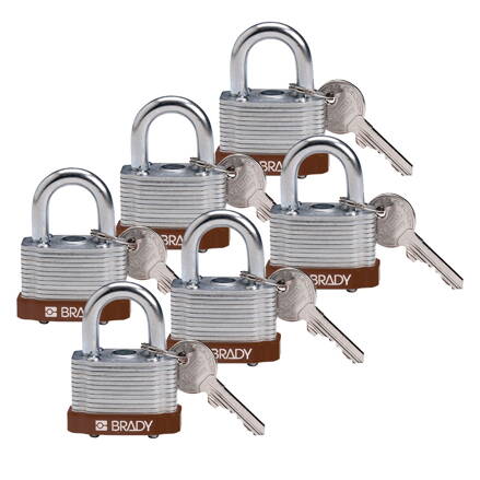 STEEL PADLOCK 20MM SHA KD BROWN/6