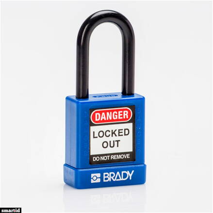 SFTY SECU PADLOCK 38MM ST SHA KD BLUE/6