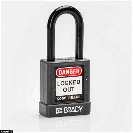 SFTY SECU PADLOCK 38MM ST SHA KD BLK/6