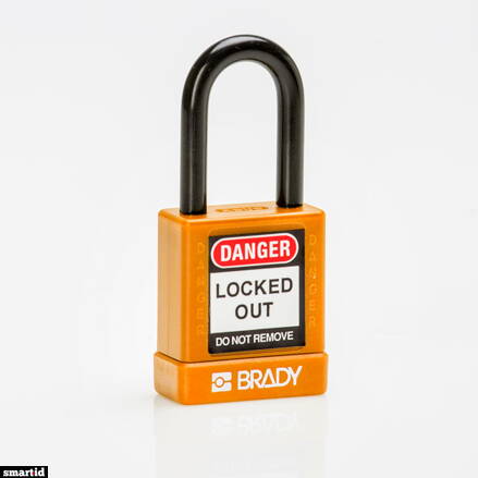 SFTY SECU PADLOCK 38MM ST SHA KD ORG/6