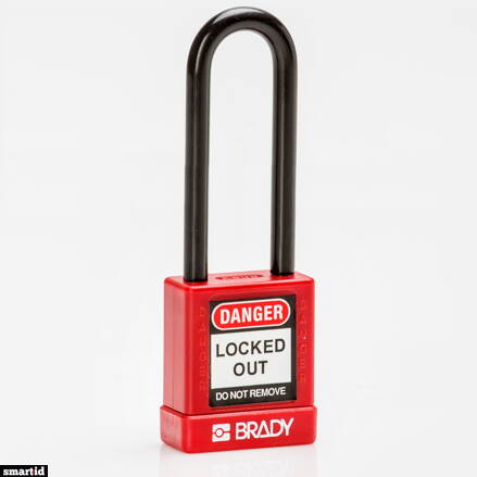 SFTY SECU PADLOCK 75MM ST SHA KD RED/6