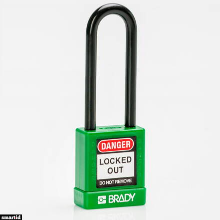 SFTY SECU PADLOCK 75MM ST SHA KD GRN/6