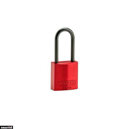 COMPACT ALU PADLOCK 50MM SHA KD RED/6