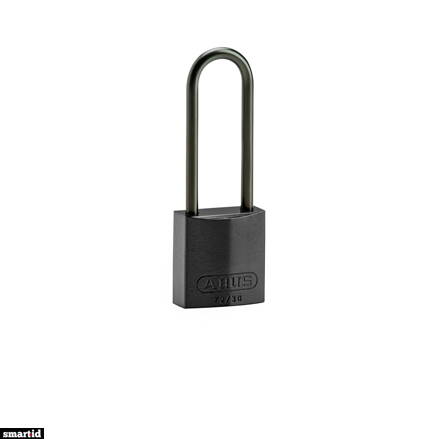 COMPACT ALU PADLOCK 75MM SHA KD BLK/6