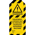 TAG-E DANGER EQUIPMENT.-75X160MM