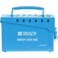 METAL LOCK BOX, 13 LOCK, BLUE
