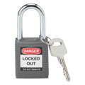 Brady SFTY PADLOCK STEEL 38MM SHA GREY 6/PAC 814113