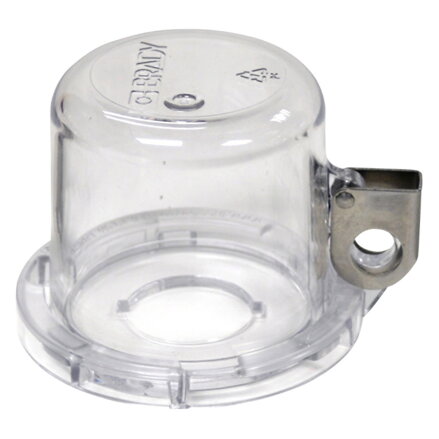 22MM CLEAR PUSH BUTTON LO W/ STD COVER
