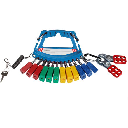 SAFETY LOCK & TAG CARRIER - BLUE SAFETY LOCK & TAG CARRIER - BLUE