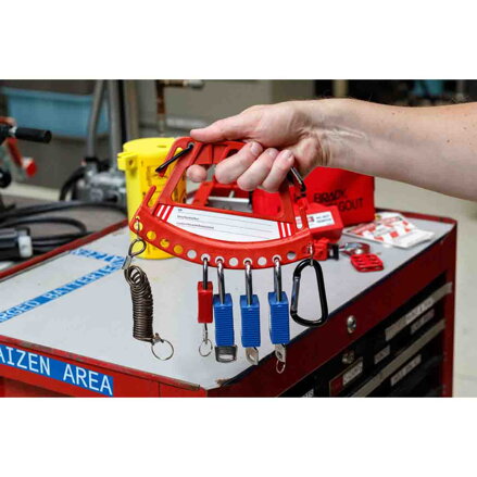 SAFETY LOCK & TAG CARRIER - RED SAFETY LOCK & TAG CARRIER - RED