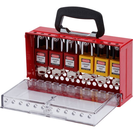 SLIMVIEW LOCK BOX, 12 PADLOCK, RED SLIMVIEW LOCK BOX, 12 PADLOCK, RED