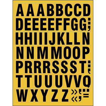 MAGNETIC LETTERS YELLOW 39/43MM