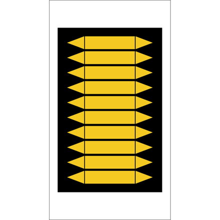 BLANKPIPEMARKERSYELLOW75X16MM10/CARD